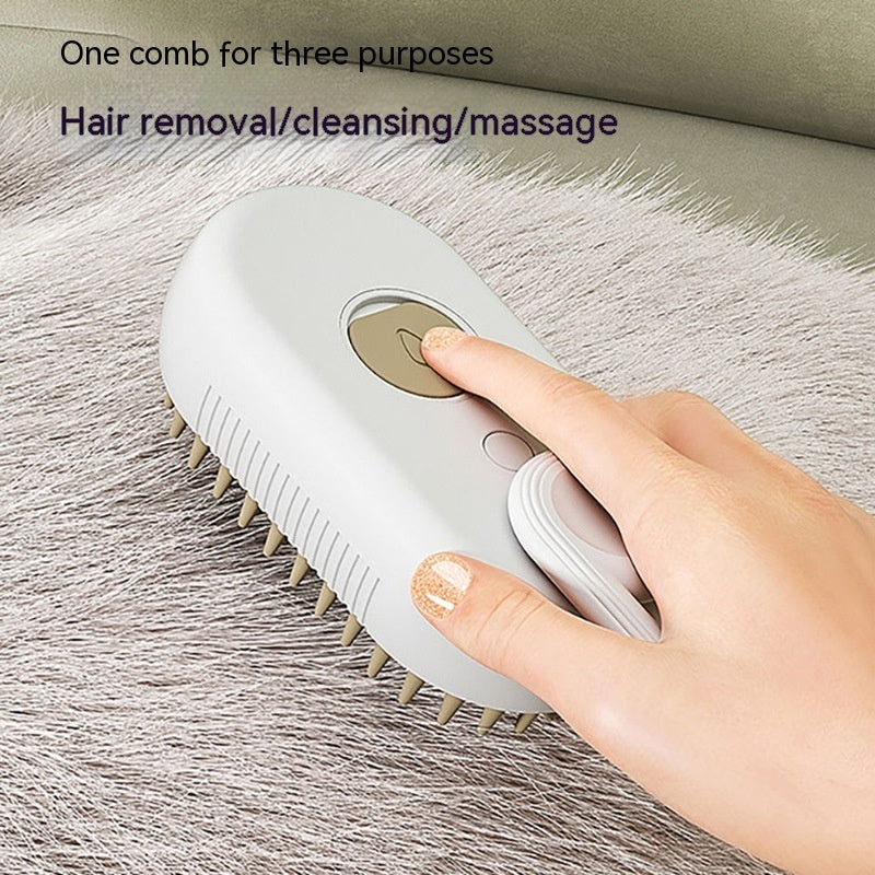 3 In 1 Electric Steam Brushes For Pet Grooming Comb, Hair Removal